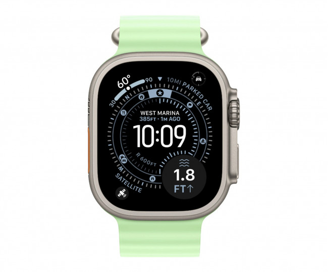 Apple Watch Ultra 3 GPS + Cellular 49mm Black Tit. Case w. Neon Green Ocean Band (MGCL4) б/в